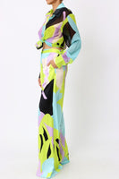 Pastel Printed Pants Set
