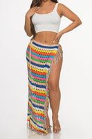 Rainbow Crochet Cover Skirt