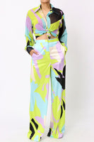Pastel Printed Pants Set