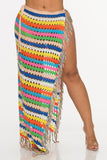 Rainbow Crochet Cover Skirt