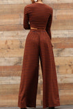 Stripe Knitted Pants Set