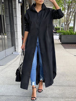 Collared Shirt Maxi Dress