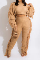 Tassel Knitted Pants Set