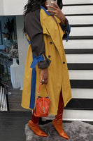 Color Block Trench Coat