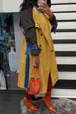 Color Block Trench Coat