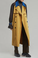 Color Block Trench Coat