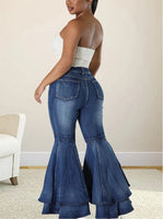 Ruffled Flared Jeans