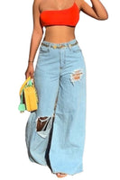 Wide Leg Denim Jeans