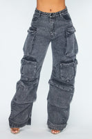 Asphalt Boyfriend Cargo Jeans