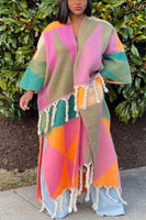 Girlie Colorblock Woolen Coat