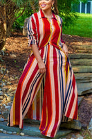 Striped Duster Pants Set