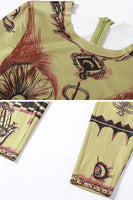 Olive Printed Catsuit