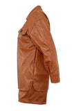Faux Leather Jacket & Shorts Set