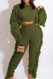 Tassel Knitted Pants Set