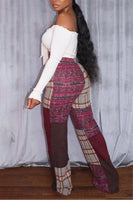 Patchwork Drawstring Pants