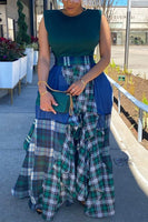 Checkered Plaid Maxi Skirt
