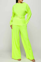 Luxe Belted Pants Set