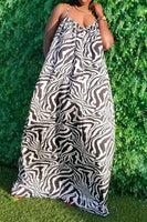 Zebra Boho Maxi Dress