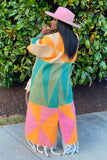 Girlie Colorblock Woolen Coat