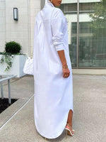 Collared Shirt Maxi Dress