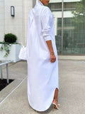 Collared Shirt Maxi Dress