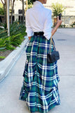 Checkered Plaid Maxi Skirt