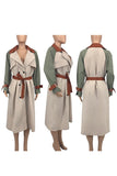 Color Block Trench Coat