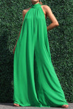 Green Chiffon Jumpsuit