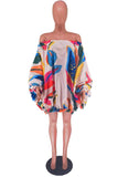 Off Shoulder Lantern Dress