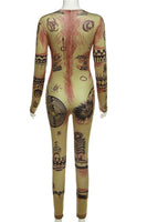 Olive Printed Catsuit