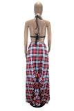 Checkered Plaid Maxi Skirt