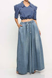 Retro Denim Drawstring Pants