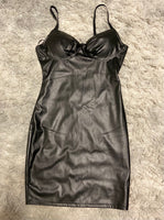 Faux Leather Mini Dress