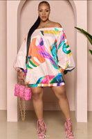 Off Shoulder Lantern Dress
