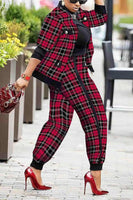 Checkered Pants Set