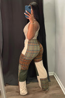 Patchwork Drawstring Pants