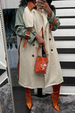 Color Block Trench Coat