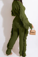 Tassel Knitted Pants Set