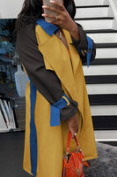 Color Block Trench Coat