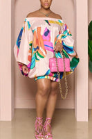 Off Shoulder Lantern Dress