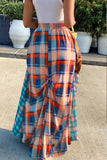 Checkered Plaid Maxi Skirt