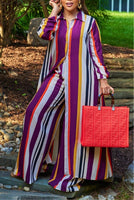 Striped Duster Pants Set
