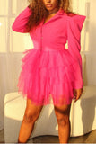 Pink TuTu Blazer Dress