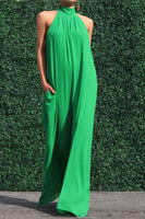 Green Chiffon Jumpsuit