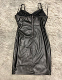 Faux Leather Mini Dress
