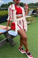 Cardigan Shorts Set