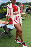 Cardigan Shorts Set