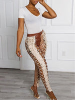 Tied Up Leather Pants