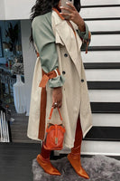 Color Block Trench Coat