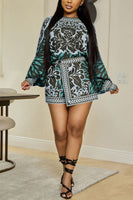 Printed Skort Set